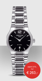Certina Damenuhr DS Spel Lady schwarzes Zifferblatt C012.209.11.057.00 C0122091105700